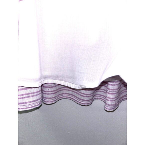 Beach Lunch Lounge Striped Cotton Shift Size Medium Pink White Orange Beach Boho - Picture 3 of 5